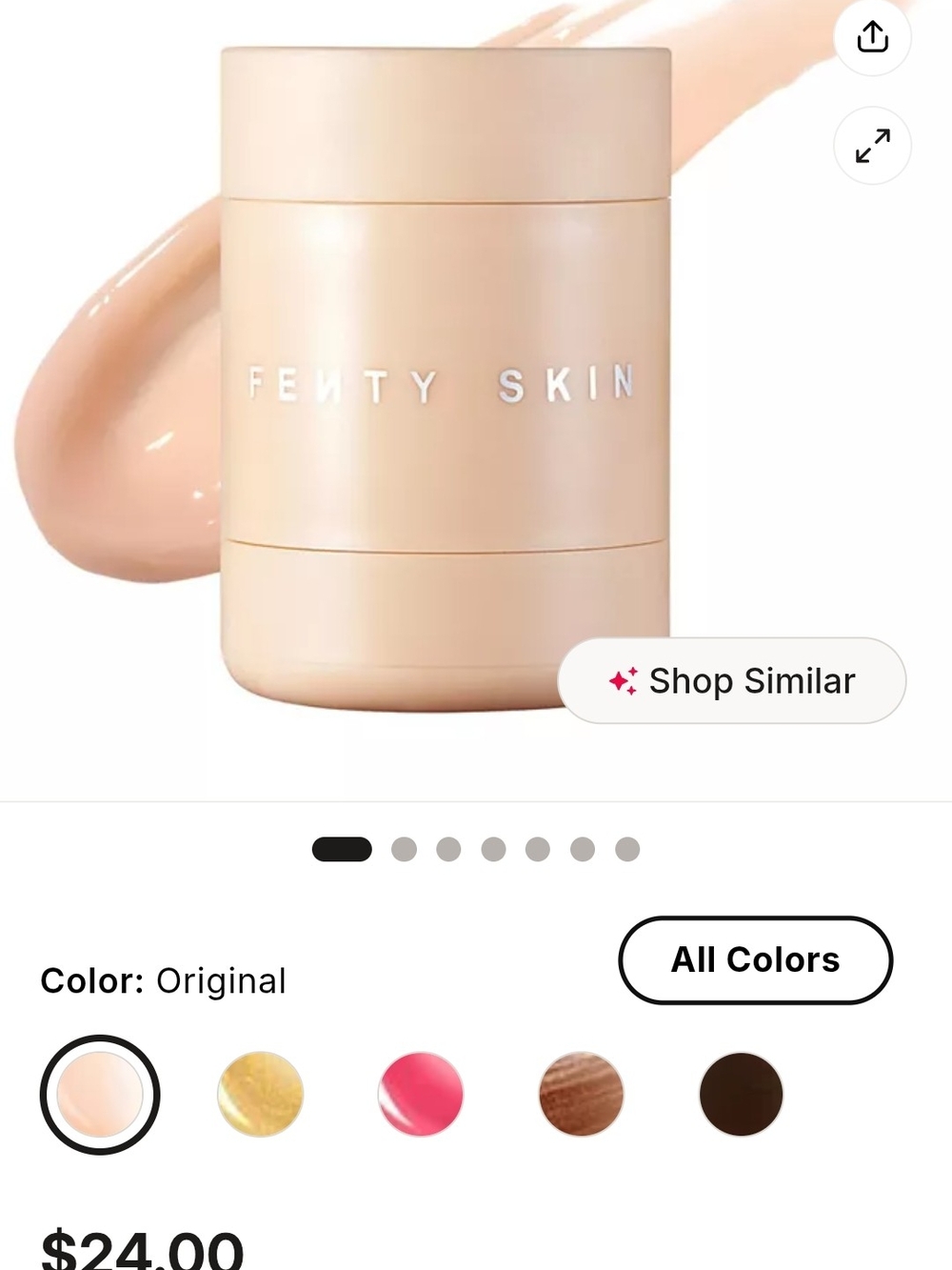 Fenty Skin Plush Puddin' Lip Mask - Soft Peach Nude - Picture 2 of 2